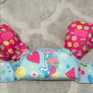 SwimSchool Kids Floatation Vest - Pink & Aqua Mermaid Design